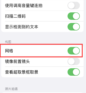 精河苹果手机维修网点分享iPhone如何开启九宫格构图功能 