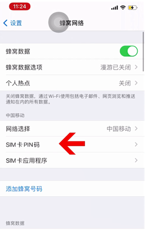 精河苹果14维修网分享如何给iPhone14的SIM卡设置密码 