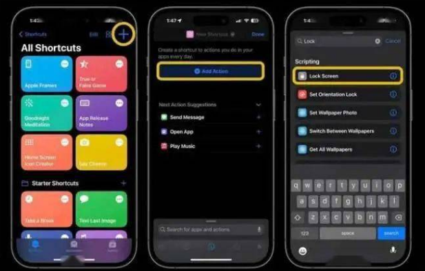 精河苹果14锁屏维修店分享iPhone14升级iOS16.4后如何创建锁屏快捷方式 